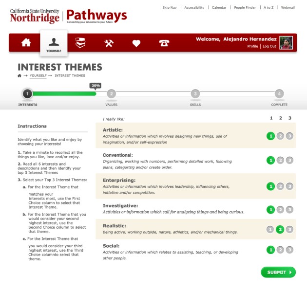 CSUN Pathways UI/UX