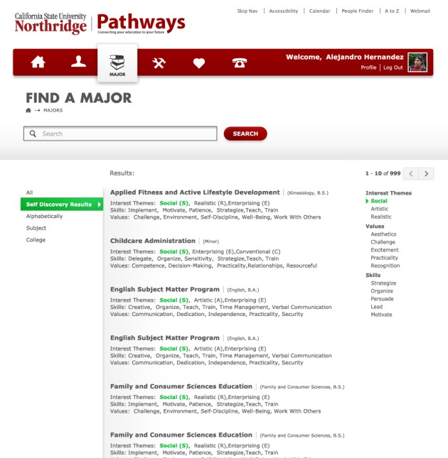 CSUN Pathways UI/UX